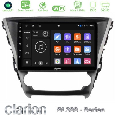 Clarion GL300 Series 4Core Android11 2+32GB Toyota Avensis 2015-2018 Navigation Multimedia Tablet 9" Με Carplay & Android Auto