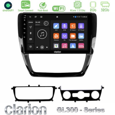 Clarion GL300 Series 4Core Android11 2+32GB VW Jetta Navigation Multimedia Tablet 10" Με Carplay & Android Auto