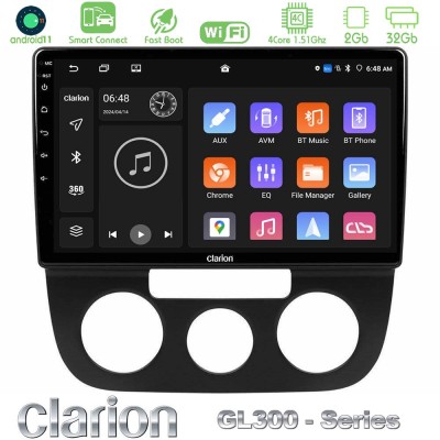 Clarion GL300 Series 4Core Android11 2+32GB VW Jetta Navigation Multimedia Tablet 10" Με Carplay & Android Auto