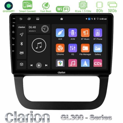 Clarion GL300 Series 4Core Android11 2+32GB VW Jetta Navigation Multimedia Tablet 10" Με Carplay & Android Auto