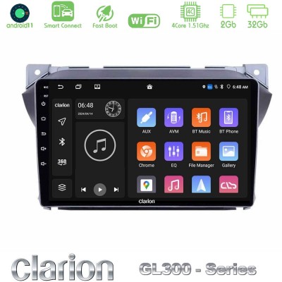 Clarion GL300 Series Suzuki Alto & Nissan Pixo 4Core Android11 2+32GB Navigation Multimedia Tablet 9" Με Carplay & Android Auto
