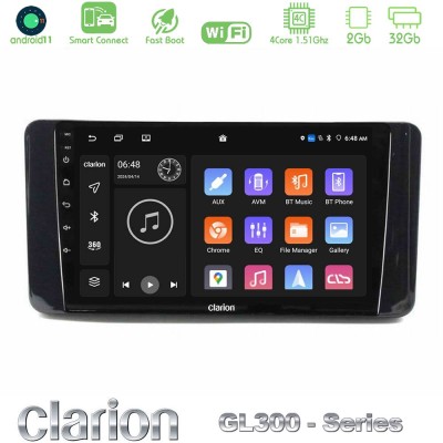 Clarion GL300 Series Skoda Kamiq 2019-2022 4Core Android11 2+32GB Navigation Multimedia Tablet 9" Με Carplay & Android Auto