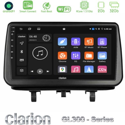 Clarion GL300 Series Opel Meriva B 2010-2017 4Core Android11 2+32GB Navigation Multimedia Tablet 9" Με Carplay & Android Auto