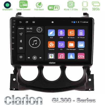 Clarion GL300 Series Nissan 370Z 2009-2013 4Core Android11 2+32GB Navigation Multimedia Tablet 9" Με Carplay & Android Auto