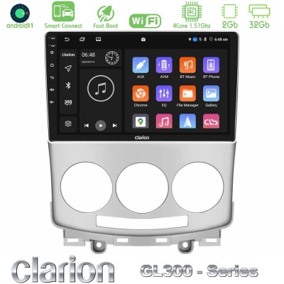 Clarion GL300 Series Mazda 5 2004-2010 4Core Android11 2+32GB Navigation Multimedia Tablet 9" Με Carplay & Android Auto