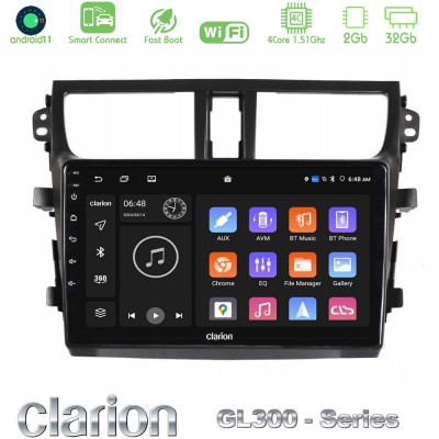 Clarion GL300 Series Suzuki Celerio 2014-2020 4Core Android11 2+32GB Navigation Multimedia Tablet 9" Με Carplay & Android Auto