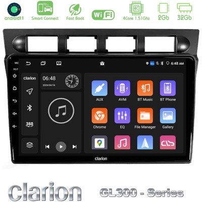 Clarion GL300 Series Kia Picanto 2004-2007 4Core Android11 2+32GB Navigation Multimedia Tablet 9" Με Carplay & Android Auto