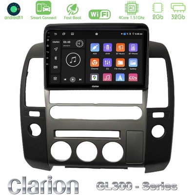 Clarion GL300 Series 4Core Android11 2+32GB Nissan Navara D40 2006-2012 (με εργ.οθόνη) Navigation Multimedia Tablet 9" Με Carpla