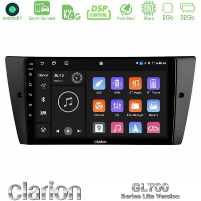 Clarion GL700 Lite Series 8Core Android11 2+32GB BMW 3 Series 2006-2011 Navigation Multimedia Tablet 9" Με Carplay & Android Aut