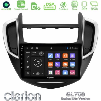 Clarion GL700 Lite Series 8Core Android11 2+32GB Chevrolet Trax 2013-2020 Navigation Multimedia Tablet 9" Με Carplay & Android A
