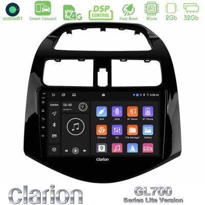 Clarion GL700 Lite Series 8Core Android11 2+32GB Chevrolet Spark 2009-2015 Navigation Multimedia Tablet 9" Με Carplay & Android 