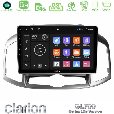 Clarion GL700 Lite Series 8Core Android11 2+32GB Chevrolet Captiva 2012-2016 Navigation Multimedia Tablet 10" Με Carplay & Andro