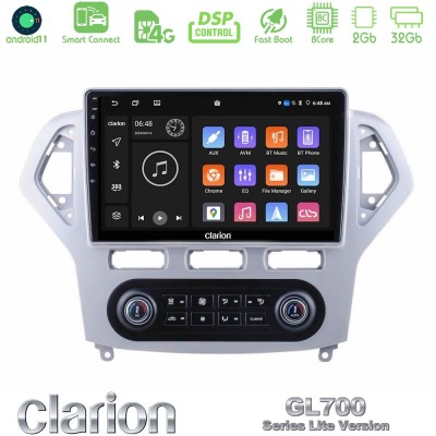 Clarion GL700 Lite Series 8Core Android11 2+32GB Ford Mondeo 2007-2011 (Auto A/C) Navigation Multimedia Tablet 10" Με Carplay & 