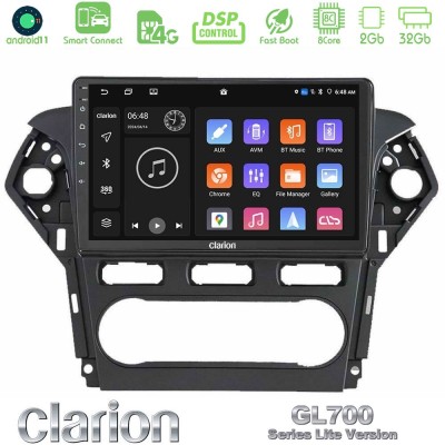 Clarion GL700 Lite Series 8Core Android11 2+32GB Ford Mondeo 2011-2014 Navigation Multimedia Tablet 10" Με Carplay & Android Aut