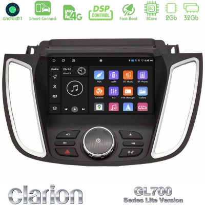 Clarion GL700 Lite Series 8Core Android11 2+32GB Ford Kuga/C-Max 2013-2019 Navigation Multimedia Tablet 9" Με Carplay & Android 