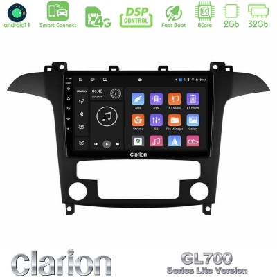Clarion GL700 Lite Series 8Core Android11 2+32GB Ford S-Max 2006-2012 Navigation Multimedia Tablet 9" Με Carplay & Android Auto