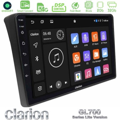 Clarion GL700 Lite Series 8Core Android11 2+32GB Fiat Ducato/Citroen Jumper/Peugeot Boxer Navigation Multimedia Tablet 9" Με Car