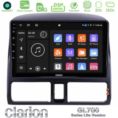 Clarion GL700 Lite Series 8Core Android11 2+32GB Honda CRV 2002-2006 Navigation Multimedia Tablet 9" Με Carplay & Android Auto