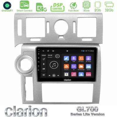 Clarion GL700 Lite Series 8Core Android11 2+32GB Hummer H2 2008-2009 Navigation Multimedia Tablet 9" Με Carplay & Android Auto