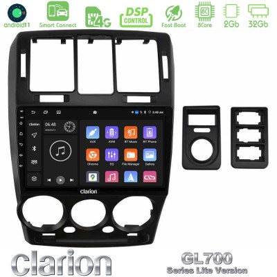 Clarion GL700 Lite Series 8Core Android11 2+32GB Hyundai Getz 2002-2009 Navigation Multimedia Tablet 9" Με Carplay & Android Aut
