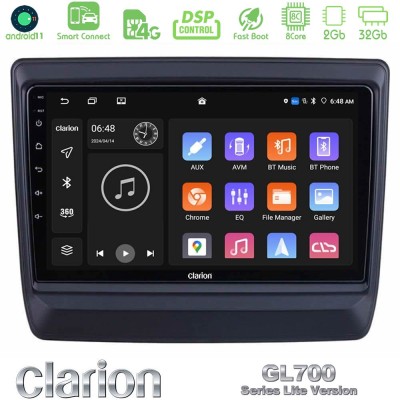 Clarion GL700 Lite Series 8Core Android11 2+32GB Isuzu D-MAX 2020-2023 Navigation Multimedia Tablet 9" Με Carplay & Android Auto