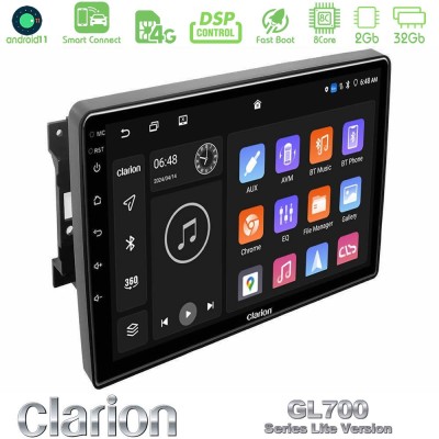 Clarion GL700 Lite Series 8Core Android11 2+32GB Chrysler / Dodge / Jeep Navigation Multimedia Tablet 10" Με Carplay & Android A