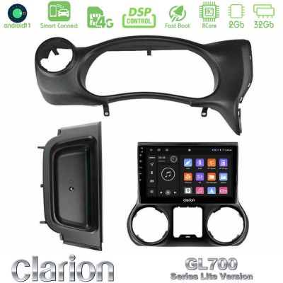 Clarion GL700 Lite Series 8Core Android11 2+32GB Jeep Wrangler 2014-2017 Navigation Multimedia Tablet 10" Με Carplay & Android A