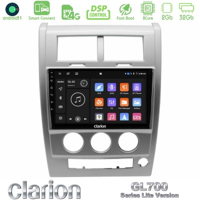 Clarion GL700 Lite Series 8Core Android11 2+32GB Jeep Cherokee (KK) 2008-2012 Navigation Multimedia Tablet 10" Με Carplay & Andr