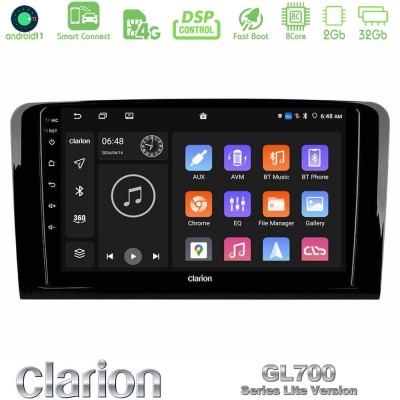 Clarion GL700 Lite Series 8Core Android11 2+32GB Mercedes ML/GL Class Navigation Multimedia Tablet 9" Με Carplay & Android Auto