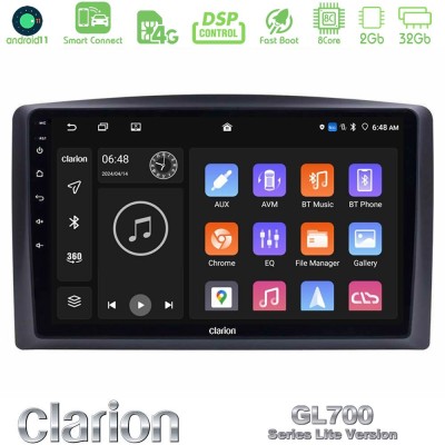 Clarion GL700 Lite Series 8Core Android11 2+32GB Mercedes Vito 2015-2021 Navigation Multimedia Tablet 10" Με Carplay & Android A
