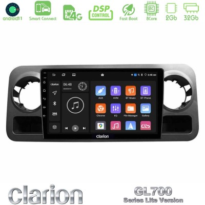 Clarion GL700 Lite Series 8Core Android11 2+32GB Mercedes Sprinter W907 Navigation Multimedia Tablet 10" Με Carplay & Android Au