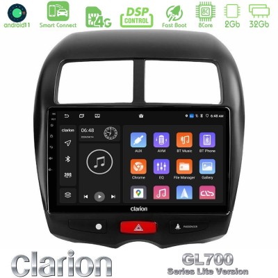 Clarion GL700 Lite Series 8Core Android11 2+32GB Mitsubishi ASX Navigation Multimedia Tablet 10" Με Carplay & Android Auto