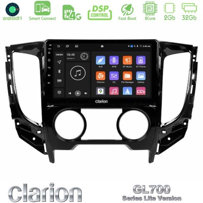 Clarion GL700 Lite Series 8Core Android11 2+32GB Mitsubishi L200 2016- & Fiat Fullback (Manual A/C) Navigation Multimedia Tablet