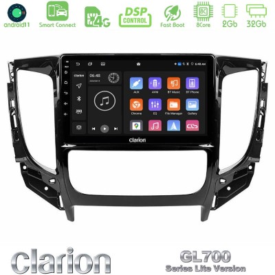 Clarion GL700 Lite Series 8Core Android11 2+32GB Mitsubishi L200 2016- & Fiat Fullback (Auto A/C) Navigation Multimedia Tablet 9