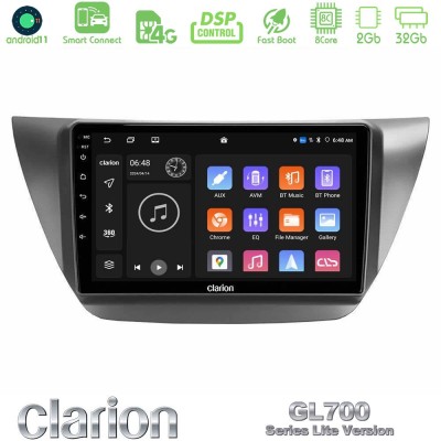 Clarion GL700 Lite Series 8Core Android11 2+32GB Mitsubishi Lancer 2004 – 2008 Navigation Multimedia Tablet 9" Με Carplay & Andr