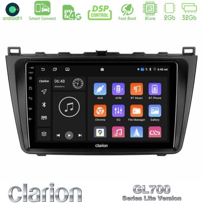 Clarion GL700 Lite Series 8Core Android11 2+32GB Mazda 6 2008-2012 Navigation Multimedia Tablet 9" Με Carplay & Android Auto
