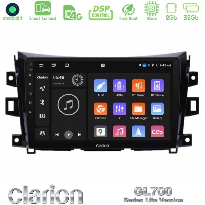 Clarion GL700 Lite Series 8Core Android11 2+32GB Nissan Navara NP300 Navigation Multimedia Tablet 9" Με Carplay & Android Auto