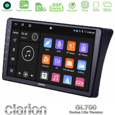 Clarion GL700 Lite Series 8Core Android11 2+32GB Nissan Navara D40 Navigation Multimedia Tablet 9" Με Carplay & Android Auto