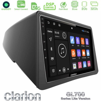 Clarion GL700 Lite Series 8Core Android11 2+32GB Opel Mokka Navigation Multimedia Tablet 9" Με Carplay & Android Auto