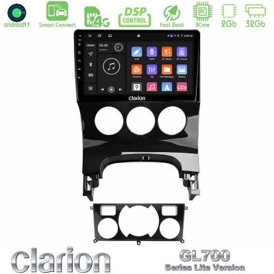 Clarion GL700 Lite Series 8Core Android11 2+32GB Peugeot 3008 AUTO A/C Navigation Multimedia Tablet 9" Με Carplay & Android Auto