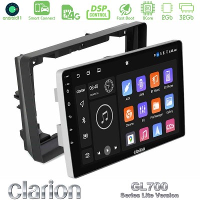 Clarion GL700 Lite Series 8Core Android11 2+32GB Peugeot 308 2013-2020 Navigation Multimedia Tablet 9" Με Carplay & Android Auto
