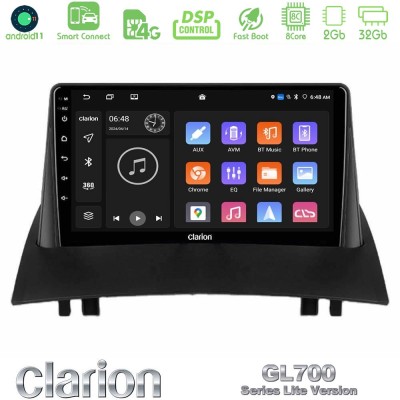 Clarion GL700 Lite Series 8Core Android11 2+32GB Renault Megane 2 2002-2008 Navigation Multimedia Tablet 9" Με Carplay & Android