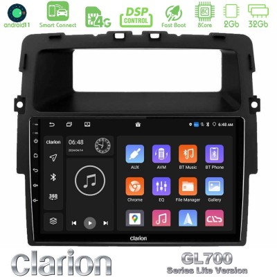Clarion GL700 Lite Series 8Core Android11 2+32GB Renault/Nissan/Opel Navigation Multimedia Tablet 10" Με Carplay & Android Auto