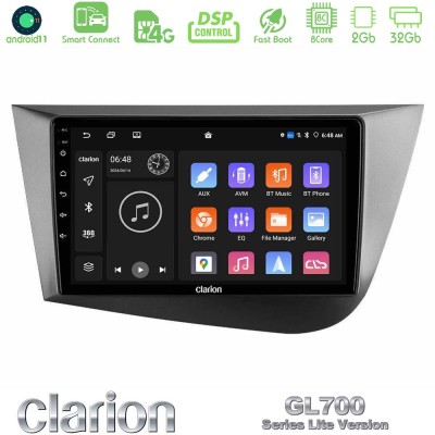 Clarion GL700 Lite Series 8Core Android11 2+32GB Seat Leon Navigation Multimedia Tablet 9" Με Carplay & Android Auto