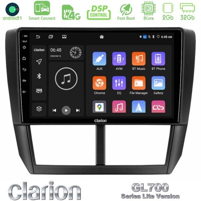 Clarion GL700 Lite Series 8Core Android11 2+32GB Subaru Forester Navigation Multimedia Tablet 9" Με Carplay & Android Auto