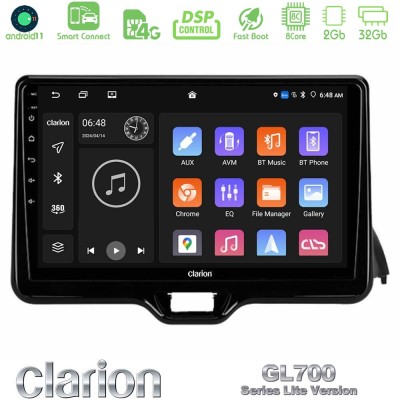 Clarion GL700 Lite Series 8Core Android11 2+32GB Toyota Yaris 2020- Navigation Multimedia Tablet 10" Με Carplay & Android Auto