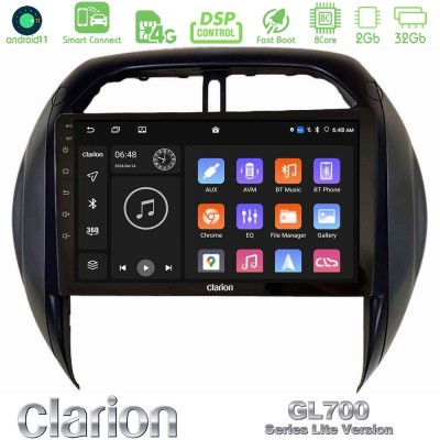 Clarion GL700 Lite Series 8Core Android11 2+32GB Toyota RAV4 2001-2005 (Auto A/C) Navigation Multimedia Tablet 9" Με Carplay & A
