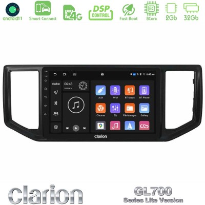 Clarion GL700 Lite Series 8Core Android11 2+32GB VW Amarok 2017-2022 Navigation Multimedia Tablet 9" Με Carplay & Android Auto