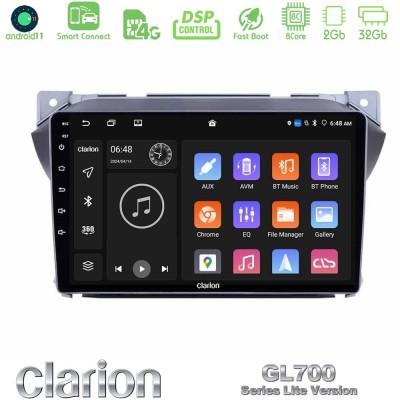 Clarion GL700 Lite Series Suzuki Alto & Nissan Pixo 8Core Android11 2+32GB Navigation Multimedia Tablet 9" Με Carplay & Android 