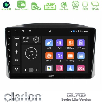 Clarion GL700 Lite Series Jeep Grand Cherokee 2005-2007 8Core Android11 2+32GB Navigation Multimedia Tablet 10" Με Carplay & And
